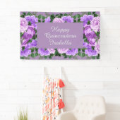 パープルエレガントフローラハッピーキンセアニラ 横断幕 (インサイチュ)
