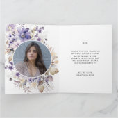 パープルエレガントフローラハッピーマザーズデイ記念 カード (内部)