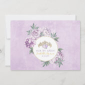 パープルエレガントフローラフォトキンセアニラ セーブザデート (裏面)