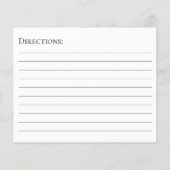 パープルエレガントフローラブライダルシャワーレシピカード (裏面)