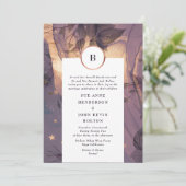 パープルエレガントフローラボホーファンタジーゴールデン秋 招待状 (スタンド正面)