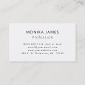 パープルエレガントフローラライラックプロフェッショナル 名刺 (裏面)