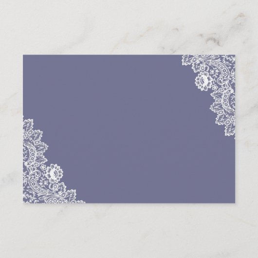 パープルエレガントフローラレース結婚の詳細 エンクロージャーカード (裏面)