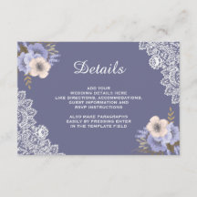 パープルエレガントフローラレース結婚の詳細