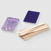 パープルエレガントフローラヴィオレット80thバースデーパーティー ハンドファン (組立なし)