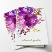 パープルエレガントフローラ共感表 カード