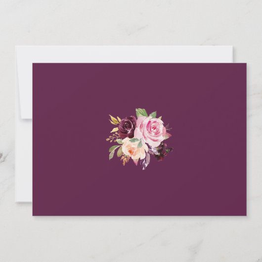 パープルエレガントフローラ秋 セーブザデート (裏面)