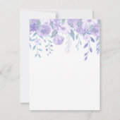 パープルエレガントフローラ葬儀記念ありがとう サンキューカード (裏面)