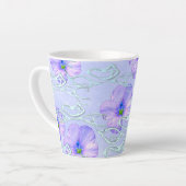 パープルエレガントフローラ電話ケース – ボタニカルアートD カフェラテマグ (左アングル)