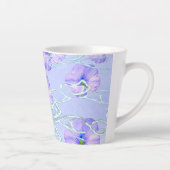 パープルエレガントフローラ電話ケース – ボタニカルアートD カフェラテマグ (右)