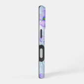 パープルエレガントフローラ電話ケース – ボタニカルアートD iPhone 16ケース (右側面)