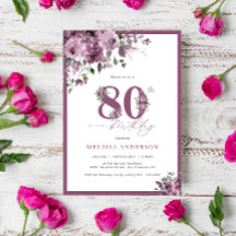 パープルエレガントフローラ80th誕生日パーティー