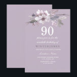 パープルエレガントフローラ90thバースデーパーティー招待状 招待状<br><div class="desc">パープルエレガントフローラ90thバースデーパーティー招待状招待状あなたの特別な機会のための完璧なカードニッチとネストストアのマッチングコレクション。デザイン提供： https://www.etsy.com/shop/SmallHouseBigPony</div>