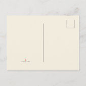 パープルエレガントフローラ&バニーガールベビーシャワー インビテーションポストカード (裏面)