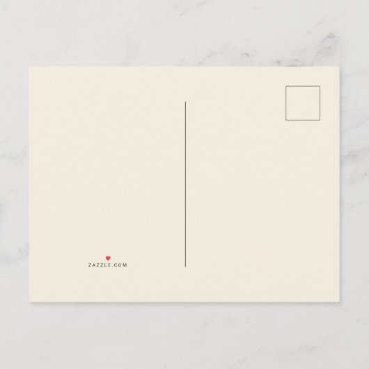 パープルエレガントフローラ&バニーガールベビーシャワー インビテーションポストカード (裏面)