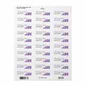 パープルエレガントフローリッシュバルミツワー ラベル (フルシート)