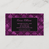 パープルエレガントブラックアールデコウェディングプランナー 名刺 (裏面)