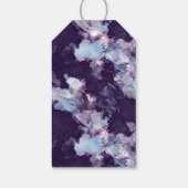 パープルエレガントブ芸術的ラシストローク ギフトタグ (裏面)
