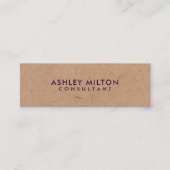 パープルエレガントプリントクラフトコンサルタント スキニー名刺 (正面)