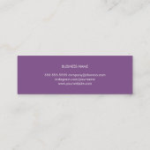 パープルエレガントプリントクラフトコンサルタント スキニー名刺 (裏面)