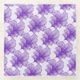 パープルエレガントペタルコースター ガラスコースター