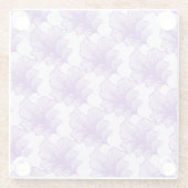 パープルエレガントペタルコースター ガラスコースター (裏面)