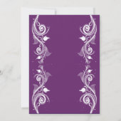 パープルエレガントホワイト卒業パーティー招待状 招待状 (裏面)