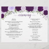 パープルエレガントボホバラカトリック結婚式 プログラム (裏面)