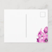 パープルエレガントポピー移動 ポストカード (裏面)