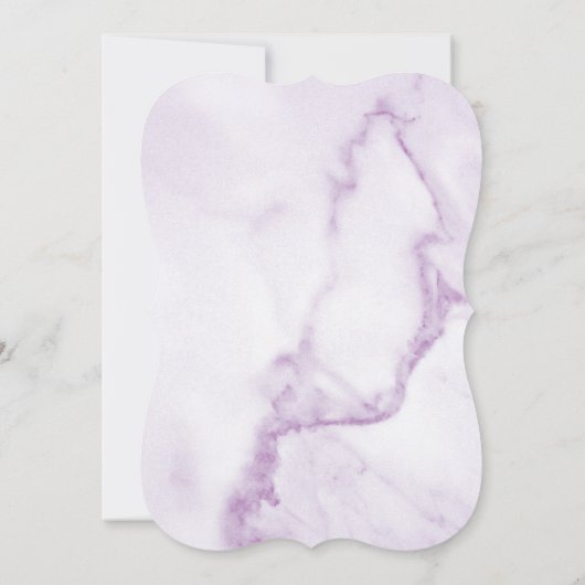 パープルエレガントマーブル結婚式招待状 招待状 (裏面)