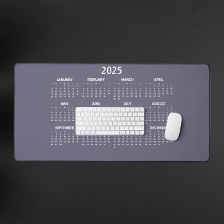 パープルエレガントミニマルデザインパターン デスクマット