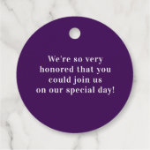 パープルエレガントミニマ結婚リスト フェイバータグ (裏面)