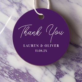 パープルエレガントミニマ結婚リスト フェイバータグ