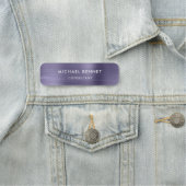 パープルエレガントメタリックプロフェッショナル事業 名札 (インサイチュ)