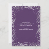 パープルエレガントメリークリスマスカード シーズンカード (裏面)