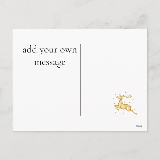 パープルエレガントメリークリスマスハッピーホリデー シーズンポストカード (裏面)