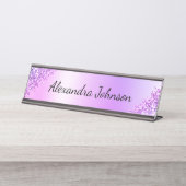 パープルエレガントモダンプロフェッショナル事務所 デスクネームプレート (正面)