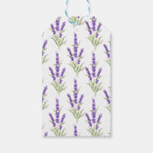 パープルエレガントラベンダーアンティークフレーム誕生日 ギフトタグ (裏面)