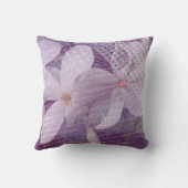 パープルエレガントラベンダーフォトフローラ装飾用クッション クッション (裏面)