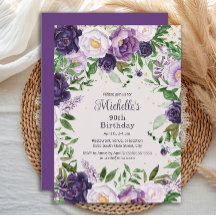 パープルエレガントラベンダーフローラ90誕生日