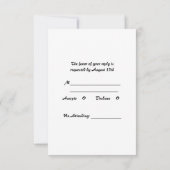 パープルエレガントランRSVPカード 出欠カード (裏面)