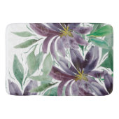 パープルエレガントレースロータスウォーター色 バスマット (正面)