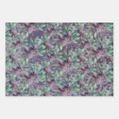 パープルエレガントレースロータスウォーター色 ラッピングペーパーシート (正面2)