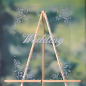 パープルエレガントヴィンテージフレ結婚ームへようこそ アクリルサイン (ニュートラル)