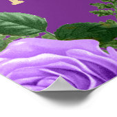 パープルエレガントヴィンテージフローラキンセアニラ写真 ポスター (角)