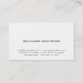 パープルエレガント宝石の名前2名刺 名刺 (裏面)