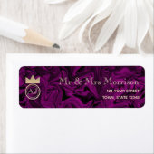 パープルエレガント差出人住所 ラベル (インサイチュ)
