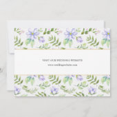 パープルエレガント庭園の結婚式の写真を保存 セーブザデート (裏面)