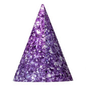 パープルエレガント抽象芸術シスタイリッシュックパターン パーティーハット (裏面)