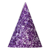 パープルエレガント抽象芸術シスタイリッシュックパターン パーティーハット (左)